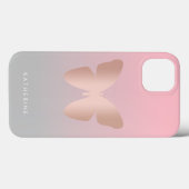 Eleganter moderner, trendiger Goldbutterling aus R Case-Mate iPhone Hülle (Rückseite (Horizontal))