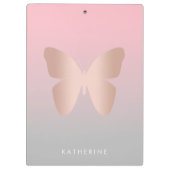 Eleganter moderner, trendiger Goldbutterling aus R Klemmbrett (Rückseite)