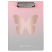 Eleganter moderner, trendiger Goldbutterling aus R Klemmbrett (Vorderseite)