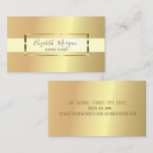 Eleganter moderner, trendiger Goldrahmen Visitenkarte (Vorne/Hinten)