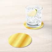 Eleganter moderner, trendiger Template-Custom-Gold Runder Pappuntersetzer (Vor Ort)