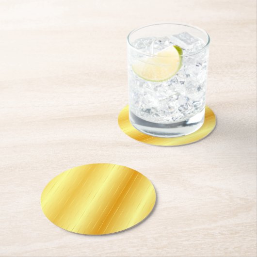 Eleganter moderner, trendiger Template-Custom-Gold Runder Pappuntersetzer (Vor Ort)