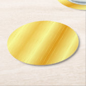 Eleganter moderner, trendiger Template-Custom-Gold Runder Pappuntersetzer (Angewinkelt)