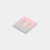 Eleganter moderner trendy Rosengoldschmetterling Post-it Klebezettel (angewinkelt)