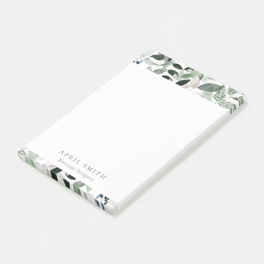 Eleganter, moderner, tropischer Blattfuß Post-it Klebezettel (angewinkelt)