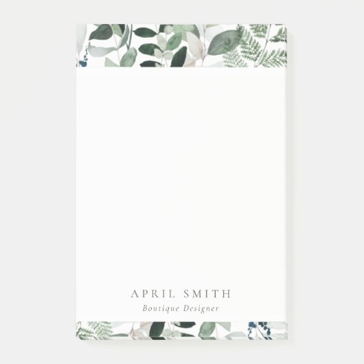 Eleganter, moderner, tropischer Blattfuß Post-it Klebezettel (Vorderseite)