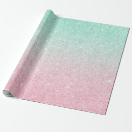 Eleganter, moderner und stilvoller Mermaid-Glitzer Geschenkpapier