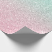 Eleganter, moderner und stilvoller Mermaid-Glitzer Geschenkpapier (Ecke)