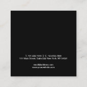 Eleganter moderner Violett- und Minzglasschriftste Quadratische Visitenkarte (Rückseite)