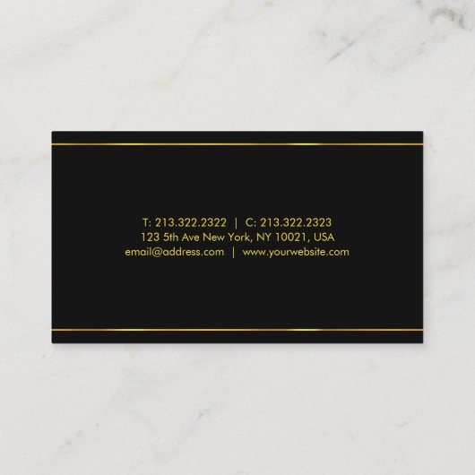 Eleganter moderner visitenkarte (Rückseite)