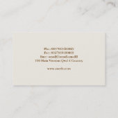 eleganter moderner Visitenkarteentwurf Visitenkarte (Rückseite)