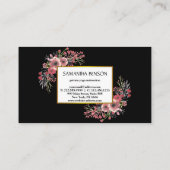 Eleganter moderner Wasserfarben-Illustrationsyoga Visitenkarte (Rückseite)