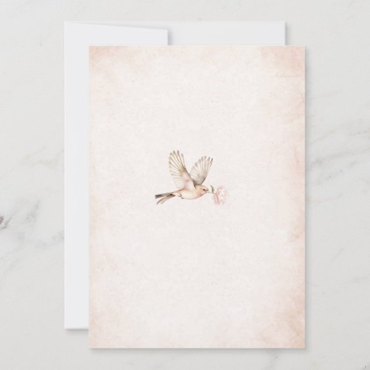 Eleganter moderner Wasserfarben Pink Floral Pumpki Einladung (Rückseite)