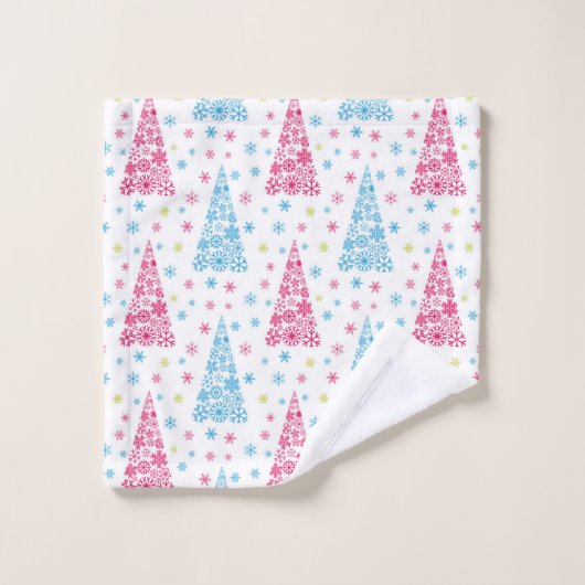 Eleganter Moderner Weihnachtsbaum Badhandtuch Set (Waschlappen)