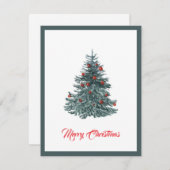 Eleganter Moderner Weihnachtsbaum Feiertagskarte (Vorne/Hinten)