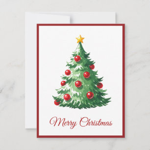 Eleganter moderner Weihnachtsbaum ohne Foto Dekora Feiertagskarte