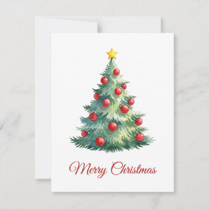 Eleganter moderner Weihnachtsbaum ohne Foto-Dekora Feiertagskarte