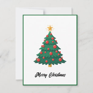 Eleganter moderner Weihnachtsbaum ohne Foto Feiertagskarte