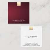 Eleganter moderner Wein-violetter Quadratische Visitenkarte (Vorne/Hinten)