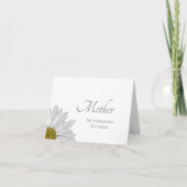 Eleganter, moderner weißer Daisy einfacher Muttert Karte (Vorderseite)