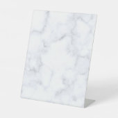 Eleganter moderner weißer Marmor Sockelschild (Vorderseite)