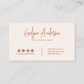 Eleganter Moderner Western Feminine Rainbow Boho C Visitenkarte (Rückseite)