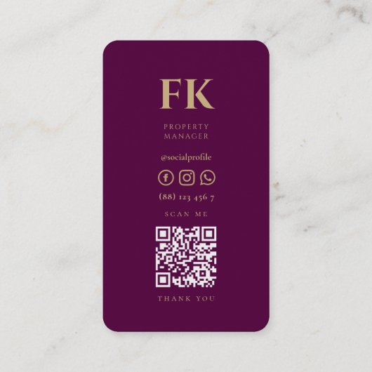 Eleganter Moderner Wohnort Real Anwesen Agent Visitenkarte (Rückseite)