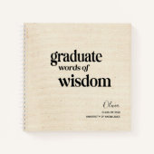 Eleganter moderner Words Wisdom-Abschluss Notizblock (Vorderseite)