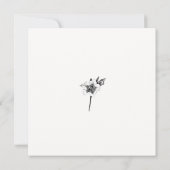 Eleganter moderner Xmas Rose Goldener Winter Brida Einladung (Rückseite)