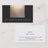 Eleganter moderner Yoga- und Meditationslehrer Visitenkarte (Vorne/Hinten)