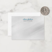 Eleganter moderner zeitgenössischer Stil Grau Hint Mitteilungskarte (Vorderseite/Rückseite Beispiel)