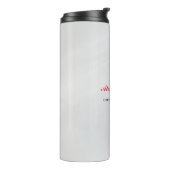 Eleganter moderner zeitgenössischer Stil Grau Rot Thermosbecher (Nach links gedreht)