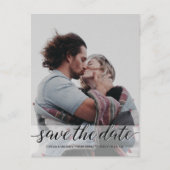 "Eleganter Moment: Personalisiertes Save the Date Postkarte (Vorderseite)