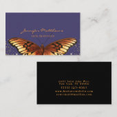 Eleganter Monarch Butterfly Glitzer Visitenkarte (Vorne/Hinten)