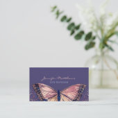 Eleganter Monarch Butterfly Glitzer Visitenkarte (Stehend Vorderseite)