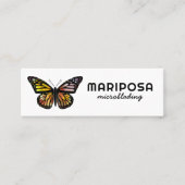 Eleganter Monarch Butterfly Schönheitssalon Mini Visitenkarte (Vorderseite)