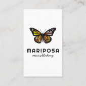 Eleganter Monarch Butterfly Schönheitssalon Visitenkarte (Vorderseite)