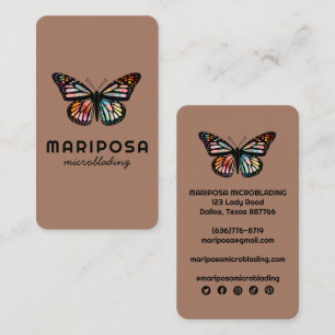 Eleganter Monarch Butterfly Schönheitssalon Visitenkarte