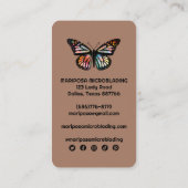 Eleganter Monarch Butterfly Schönheitssalon Visitenkarte (Rückseite)