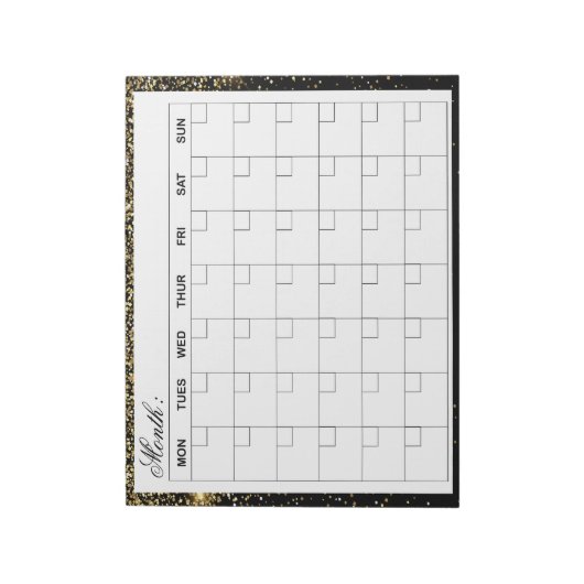 Eleganter Monatskalender-Planer Notizblock (Rotiert)