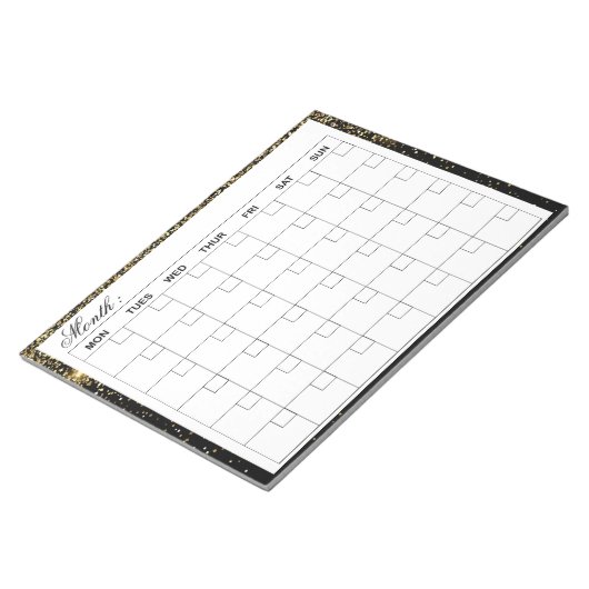 Eleganter Monatskalender-Planer Notizblock (angewinkelt)