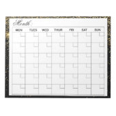 Eleganter Monatskalender-Planer Notizblock (Vorderseite)