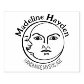 Eleganter Mond, Mystic Custom Logo, Large Gummistempel (Prägung)