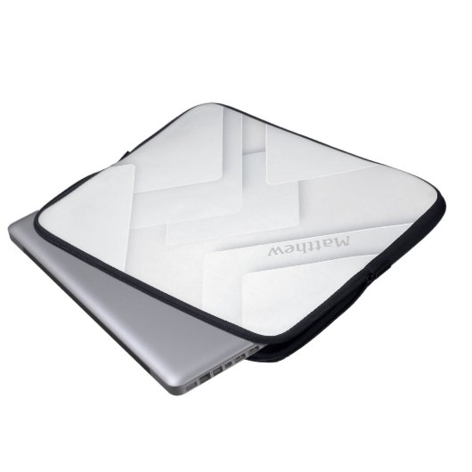 Eleganter monochromer Hintergrund mit Individuelle Laptopschutzhülle (Vorne Knopf)