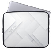Eleganter monochromer Hintergrund mit Individuelle Laptopschutzhülle (Vorderseite)