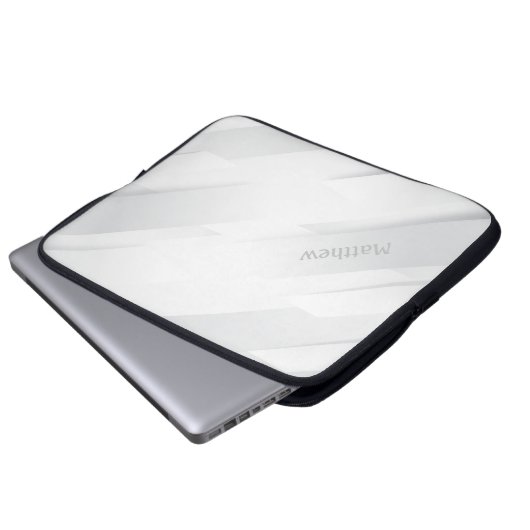 Eleganter monochromer Hintergrund mit Individuelle Laptopschutzhülle (Vorne Knopf)