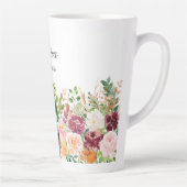 Eleganter Monogram Aquarell Rose Blumengarten Milchtasse (Rechts)