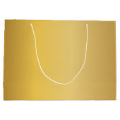 Eleganter Monogram Black Gold Eleganter Skriptname Große Geschenktüte (Rückseite)