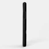 Eleganter Monogram Black Gold Name Case-Mate iPhone Hülle (Hinten/Rechts)