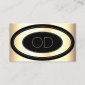 Eleganter Monogram Consultant für Back and Gold Ci Visitenkarte (Vorderseite)